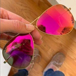 Pink Reflective AUTHENTIC Ray Bans